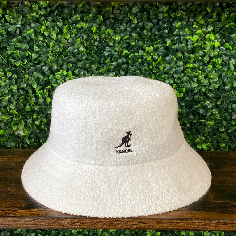 White Kangol Bucket Hat